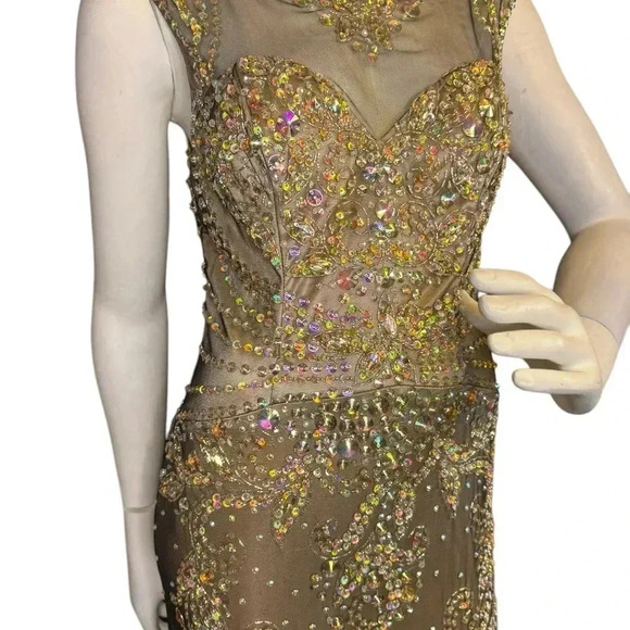 GLS Embellished Lace Mermaid Dresss With Beautiful Sequins and crystals. - Picture 3 of 16
